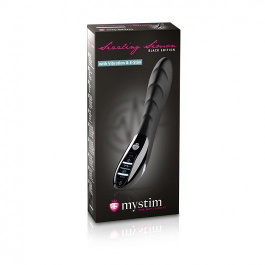 Вибратор с электростимуляцией Sizzling Simon Black Edition - 27 см. - MyStim - купить с доставкой в Муроме
