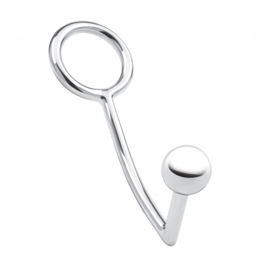 Кольцо на пенис с анальным стимулятором Stainless Steel Anal Hook   Cock Ring - BlueLine - в Муроме купить с доставкой