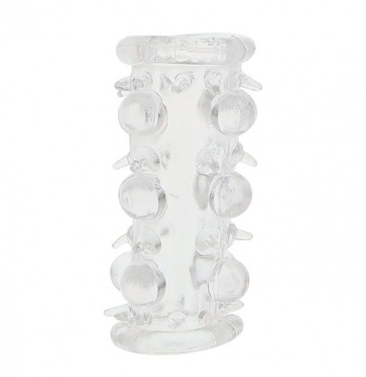 Прозрачная насадка на пенис с шипами и бугорками JELLY JOY LUST CLUSTER CLEAR - Dream Toys - в Муроме купить с доставкой