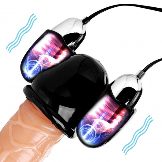 Черная стимулирующая насадка для головки полового члена Multi Speed Vibrating Penis Head Teaser - XR Brands - в Муроме купить с доставкой