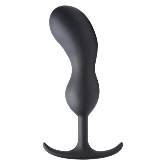 Черный массажер простаты с утяжелителями Premium Silicone Weighted Prostate Plug XL - 20,8 см. - XR Brands - в Муроме купить с доставкой