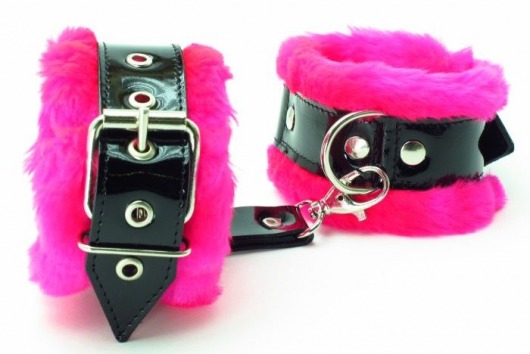 Оковы на ноги с розовым мехом BDSM Light - БДСМ Арсенал - купить с доставкой в Муроме