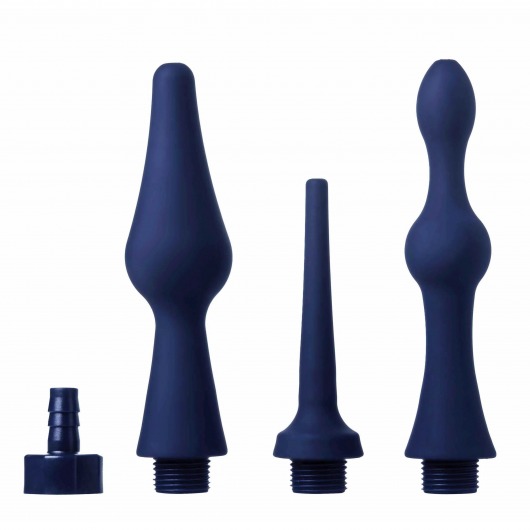 Набор из 3 универсальных насадок для анального душа Universal 3 Piece Silicone Enema Attachment Set - XR Brands - купить с доставкой в Муроме
