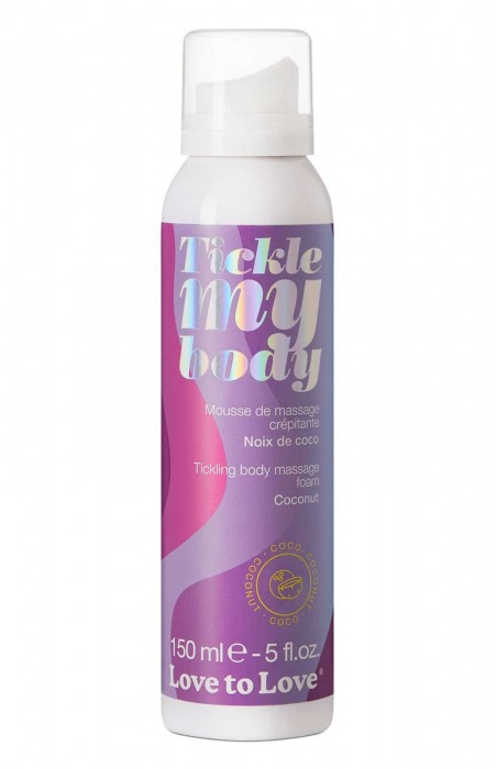Массажная хрустящая пенка Tickle My Body Coconut с ароматом кокоса - 150 мл. - Love to Love - купить с доставкой в Муроме