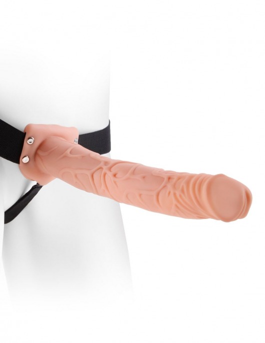 Фаллопротез телесного цвета Hollow Strap-On - 29 см. - Pipedream - купить с доставкой в Муроме