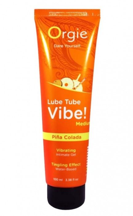 Гель с эффектом вибрации Lube Tube Vibe Medium Pina Colada - 100 мл. - ORGIE - купить с доставкой в Муроме
