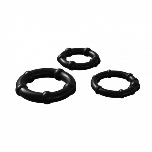 Набор из 3 черных эрекционных колец Babooom Ring Set - Adrien Lastic - в Муроме купить с доставкой