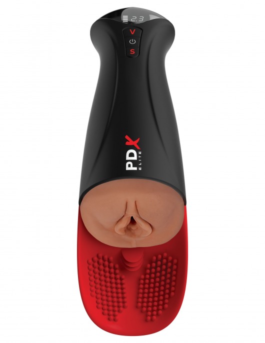 Мастурбатор-вагина в колбе с вибрацией Fuck-O-Matic Pro XL - Pipedream - в Муроме купить с доставкой