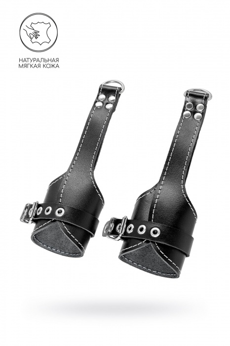 Черные подвесы с белой строчкой - Pecado - купить с доставкой в Муроме