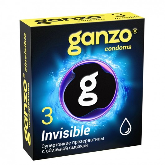 Супертонкие презервативы Ganzo Invisible - 3 шт. - Ganzo - купить с доставкой в Муроме