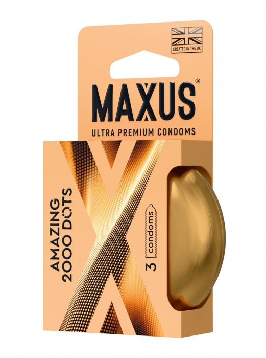 Точечные презервативы MAXUS 2000 Amazing Dots с железным кейсом - 3 шт. - Maxus - купить с доставкой в Муроме