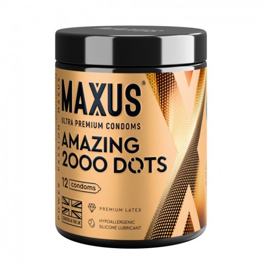 Точечные презервативы MAXUS 2000 Amazing Dots с железным кейсом - 12 шт. - Maxus - купить с доставкой в Муроме