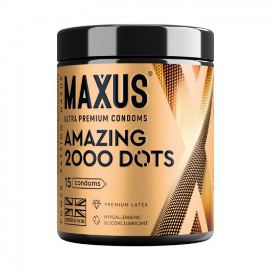 Точечные презервативы MAXUS 2000 Amazing Dots с железным кейсом - 15 шт. - Maxus - купить с доставкой в Муроме