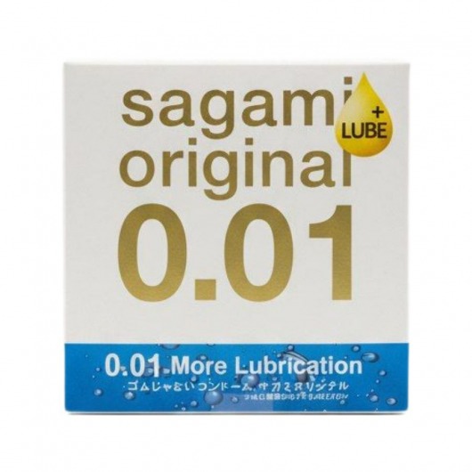 Увлажнённый презерватив Sagami Original 0.01 Extra Lub - 1 шт. - Sagami - купить с доставкой в Муроме