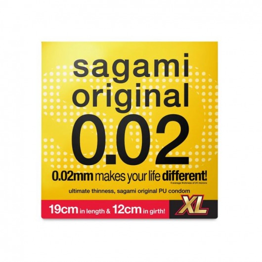 Презерватив увеличенного размера Sagami Original 0.02 XL-size - 1 шт. - Sagami - купить с доставкой в Муроме