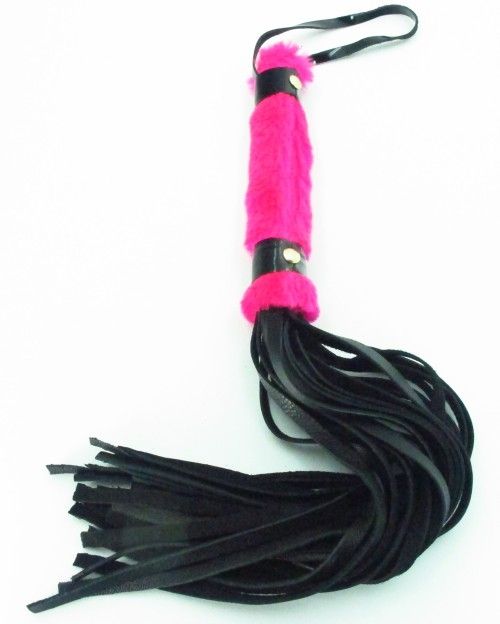 Нежная плеть с розовым мехом BDSM Light - 43 см. - БДСМ Арсенал - купить с доставкой в Муроме