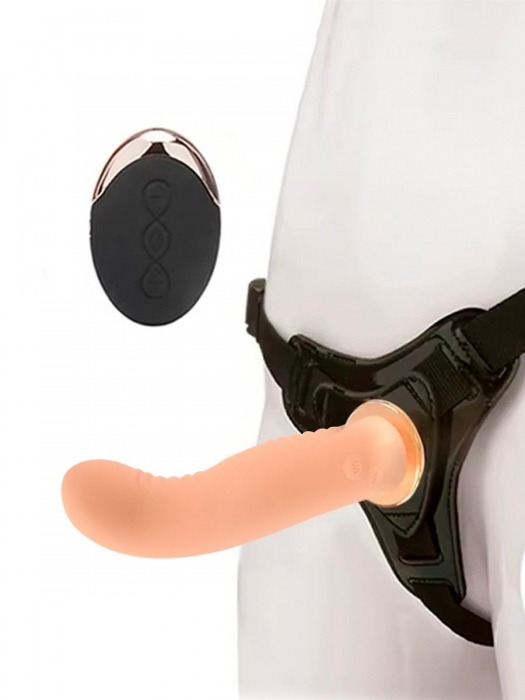 Женский вибрострапон со съемной насадкой и пультом ДУ - Erokay - купить с доставкой в Муроме