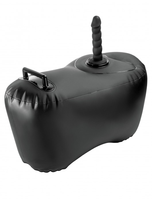 Черное надувное кресло с платформой для фиксации дилдо Body Dock Inflatable Love Seat - Pipedream - купить с доставкой в Муроме