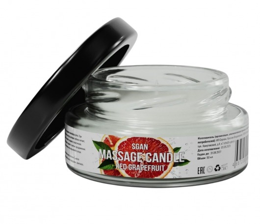 Массажная свеча «Красный грейпфрут» - 50 мл. - SGAN - купить с доставкой в Муроме