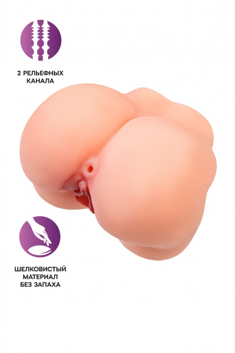 Реалистичный мастурбатор в форме попки с 2 любовными входами - No Name - в Муроме купить с доставкой