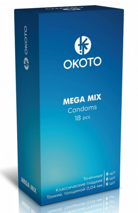 Презервативы OKOTO Mega Mix - 18 шт. - Sitabella - купить с доставкой в Муроме