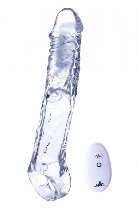 Прозрачная насадка-удлинитель Length Enhancer With Bullet с подхватом - 22,3 см. - NMC - в Муроме купить с доставкой