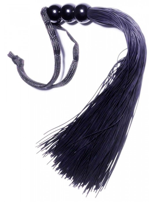 Черная силиконовая плетка - 25,4 см. - Boys of Toys - купить с доставкой в Муроме