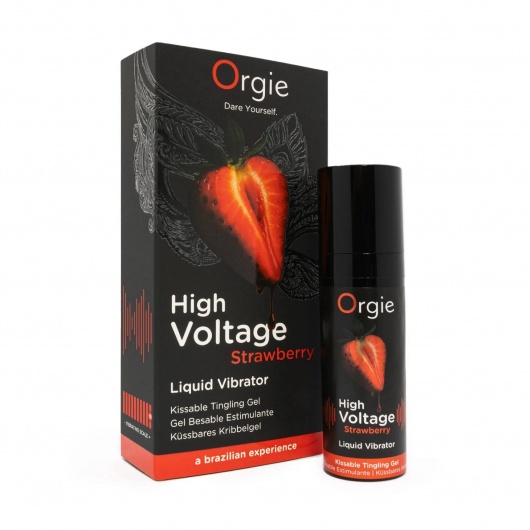 Жидкий вибратор Orgie High Voltage Strawberry - 15 мл. - ORGIE - купить с доставкой в Муроме