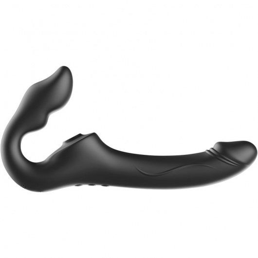 Черный безремневой страпон с 3 моторами - Ibiza - купить с доставкой в Муроме