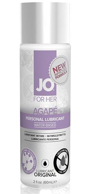 Лубрикант на водной основе для женщин JO AGAPE LUBRICANT ORIGINAL - 60 мл. - System JO - купить с доставкой в Муроме