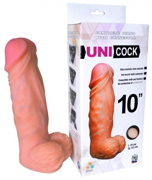 Фаллическая насадка Харнесс UNICOCK 10  - 25 см. - LOVETOY (А-Полимер) - купить с доставкой в Муроме