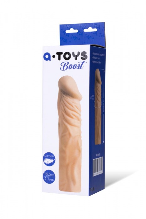 Насадка с ярко выраженной головкой и рельефным стволом - 19 см. - A-toys - в Муроме купить с доставкой