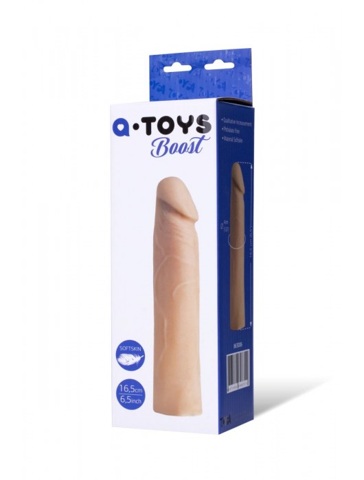 Реалистичная насадка с ярко выраженной головкой - 16,5 см. - A-toys - в Муроме купить с доставкой