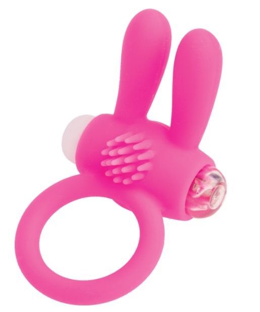 Розовое эрекционное виброкольцо A-toys с ушками - A-toys - в Муроме купить с доставкой