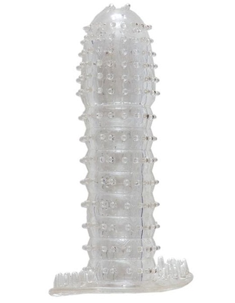 Гелевая прозрачная насадка c шипами - 12 см. - Toyfa Basic - в Муроме купить с доставкой