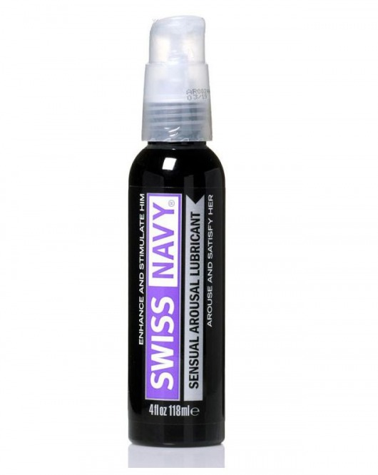 Возбуждающий гель-лубрикант на водной основе Sensual Arousal Lubricant  - 118 мл. - Swiss navy - купить с доставкой в Муроме
