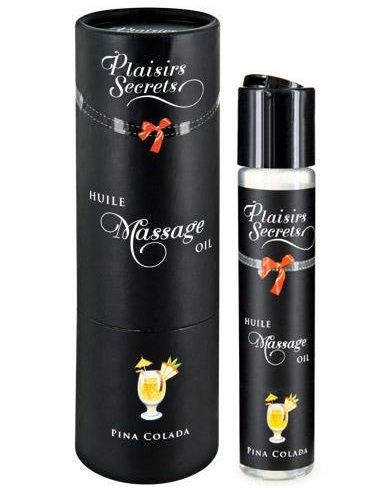 Массажное масло с ароматом пина колады Huile de Massage Gourmande Pina Colada - 59 мл. - Plaisir Secret - купить с доставкой в Муроме