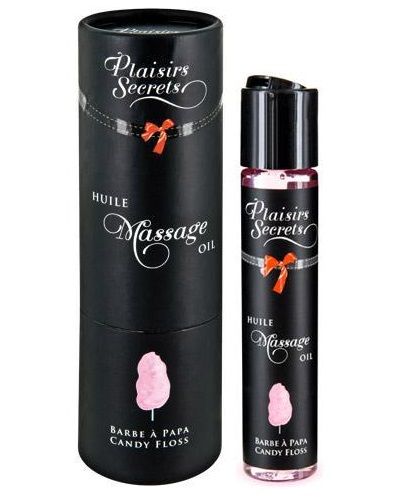 Массажное масло с ароматом сладкой ваты Huile de Massage Gourmande Barbe à Papa - 59 мл. - Plaisir Secret - купить с доставкой в Муроме