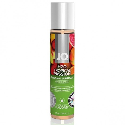Смазка с ароматом тропических фруктов JO Flavored Tropical Passion - 30 мл. - System JO - купить с доставкой в Муроме