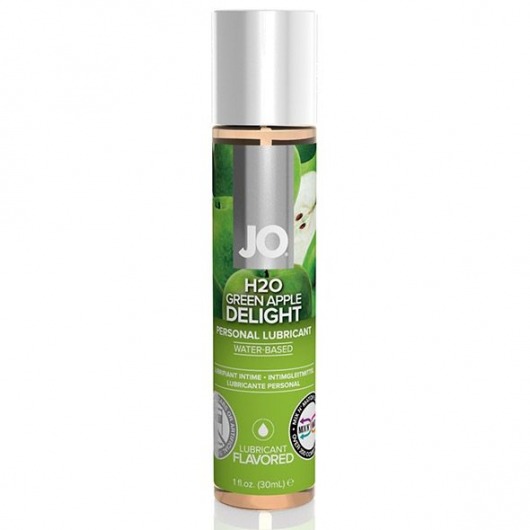 Смазка с ароматом яблока JO Flavored  Green Apple H2O - 30 мл. - System JO - купить с доставкой в Муроме