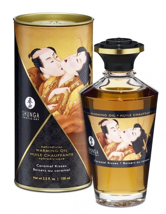 Массажное интимное масло с ароматом карамели - 100 мл. - Shunga - купить с доставкой в Муроме