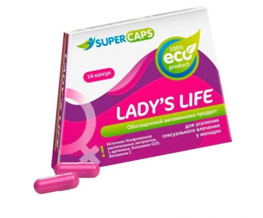 Возбуждающие капсулы Ladys Life - 14 капсул (0,35 гр.) - SuperCaps - купить с доставкой в Муроме