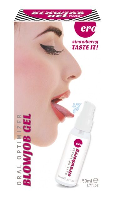 Увлажняющий гель для орального секса с ароматом клубники - 50 мл. - Ero - купить с доставкой в Муроме