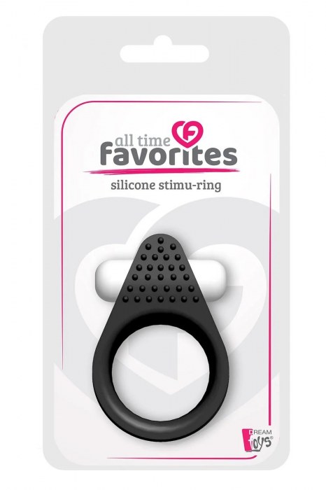 Чёрное эрекционное кольцо LIT-UP SILICONE STIMU RING 1 BLACK - Dream Toys - в Муроме купить с доставкой