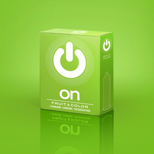 Цветные ароматизированные презервативы ON) Fruit   Color - 3 шт. - ON) - купить с доставкой в Муроме