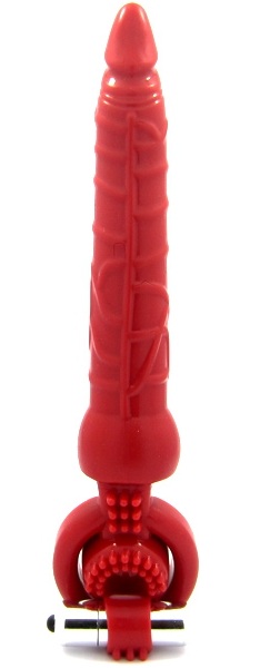 Красная вибронасадка с анальным стимулятором - ToyFa - в Муроме купить с доставкой