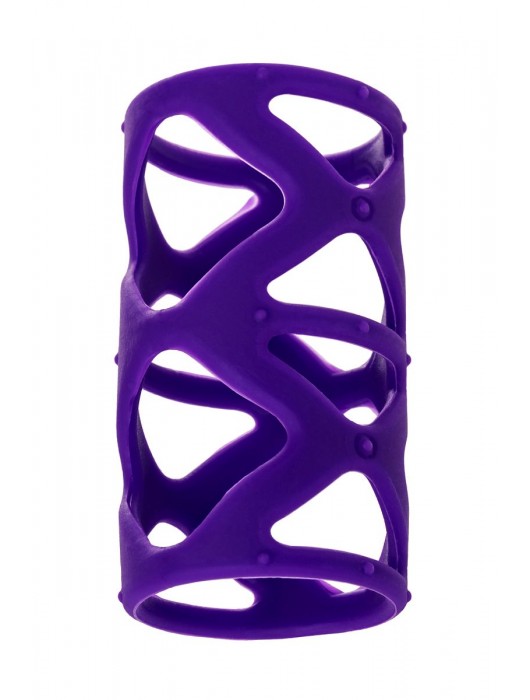 Фиолетовая насадка-сетка на пенис - 7,5 см. - A-toys - в Муроме купить с доставкой