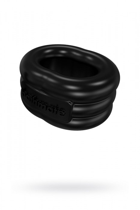 Чёрное эрекционное виброкольцо Stretch - Bathmate - в Муроме купить с доставкой