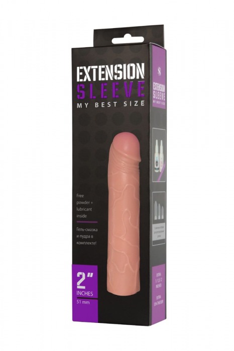 Насадка-удлинитель Extension sleeve телесного цвета - 18,5 см. - Sitabella - в Муроме купить с доставкой