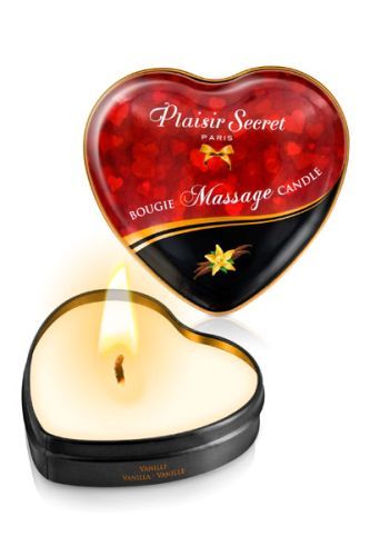 Массажная свеча с ароматом ванили Bougie Massage Candle - 35 мл. - Plaisir Secret - купить с доставкой в Муроме